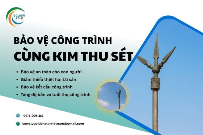 Bảo vệ công trình cùng kim thu sét