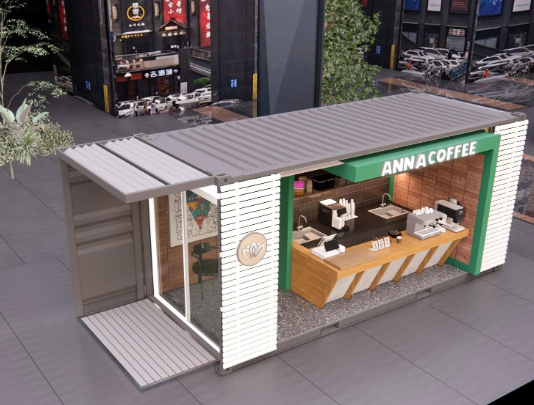 Mô hình thi công thiết kế quán cà phê container